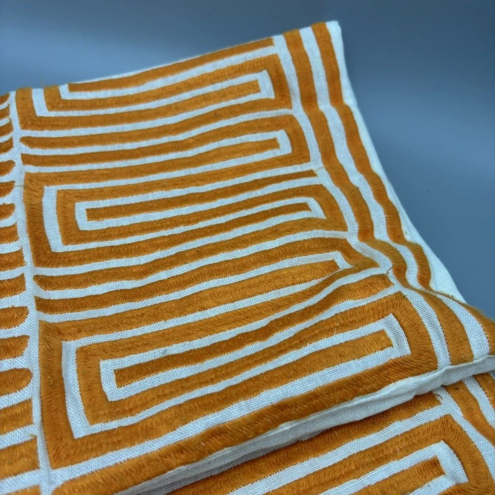 Trina Turk Throw Pillow Cover (No Insert) Orange Geometric 18
